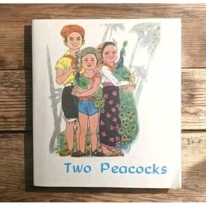 70s Two Peacocks Paperback Book Chen Wei Peng Hua Childrens Picture China Vtg